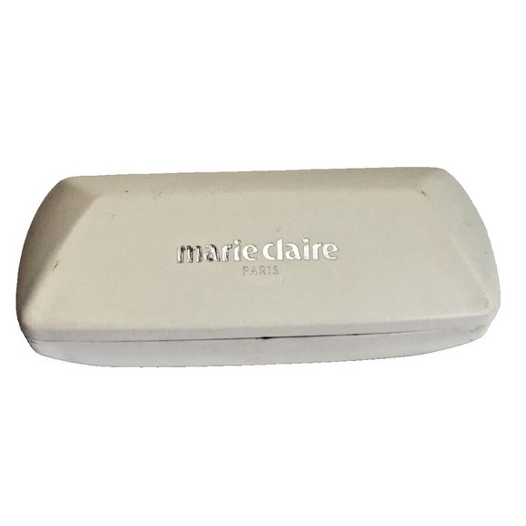 Marie Claire Accessories - Marie Claire Women's 6" Hard Glasses Case White Blue Paris Glasses Sunglasses